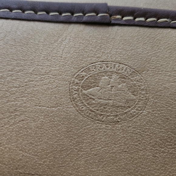 Vintage Brahmin Leather Satchel Bag - Picture 3 of 14